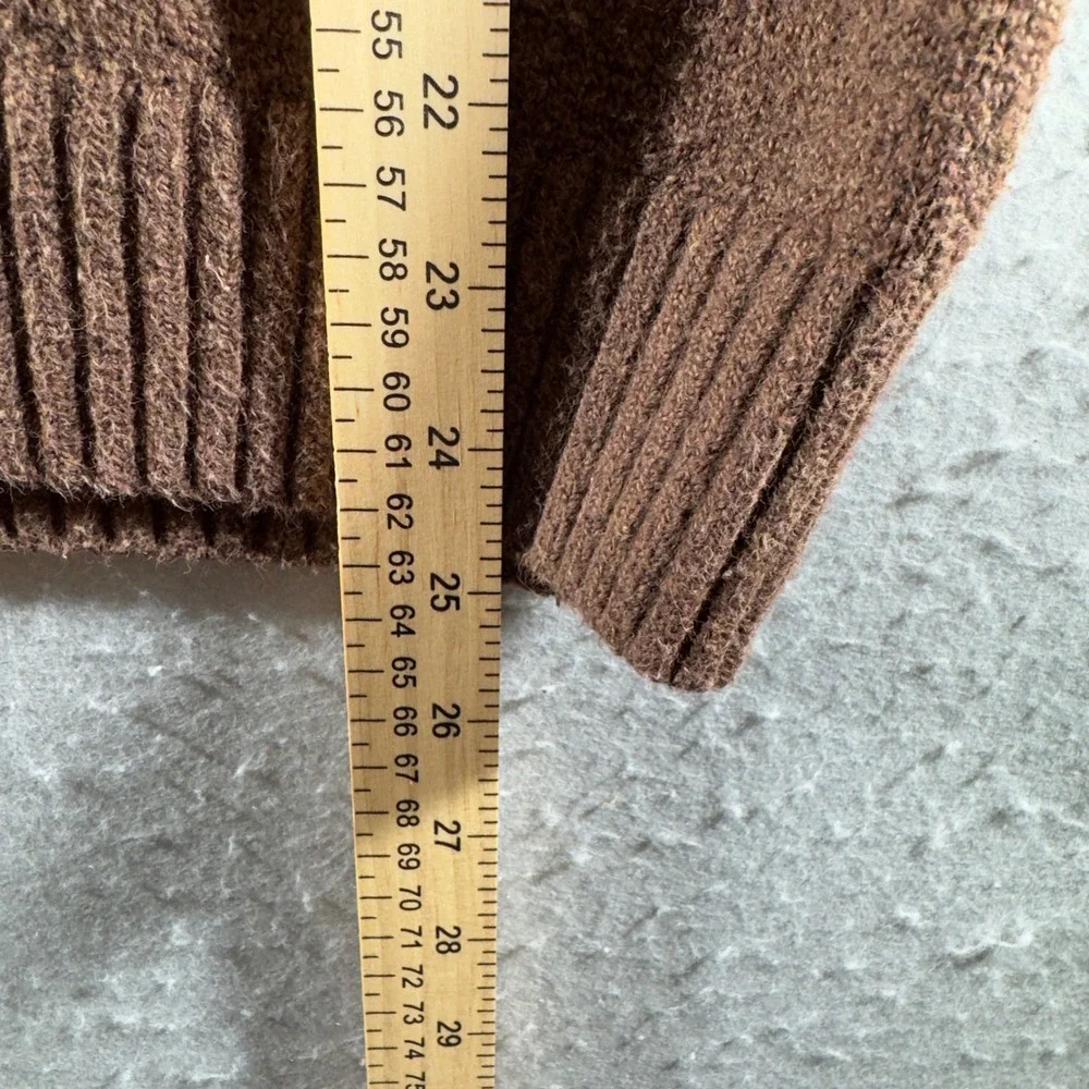 1767 | Banana Republic Shawl Collar Textured Knit Pullover Sweater Brown Mens S